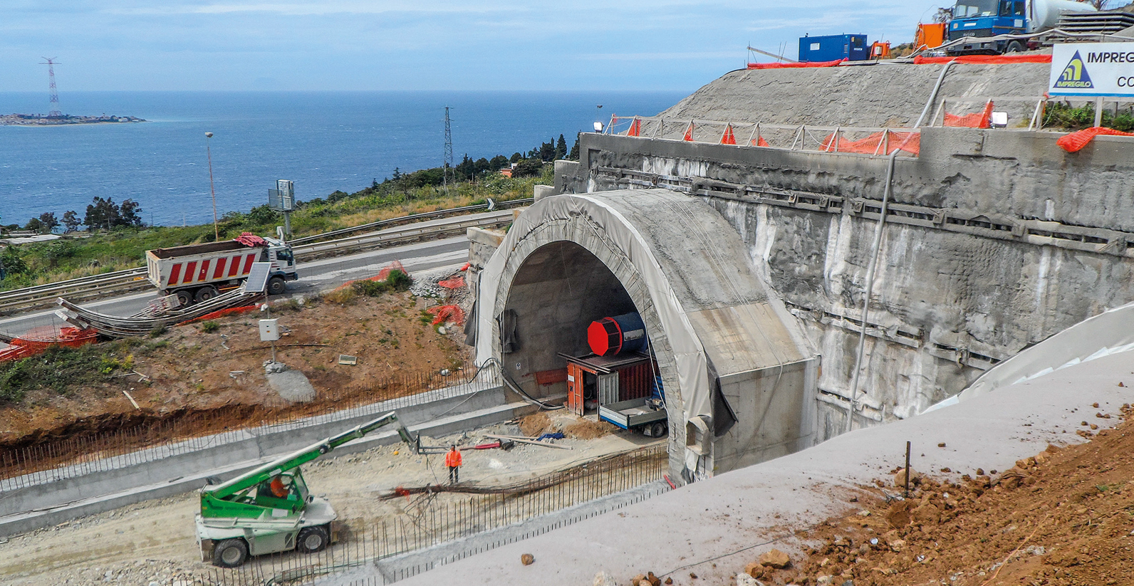 Autoroute Salerne – Reggio Calabria, réalisation tunnel Pilone (Reggio Calabria)